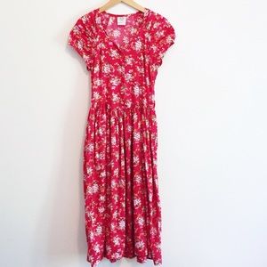 Vintage 90s floral boho festival dress midi maxi